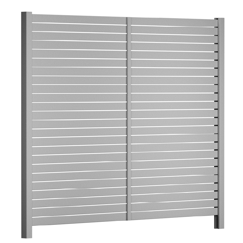 Gray Aluminum Fence Panel